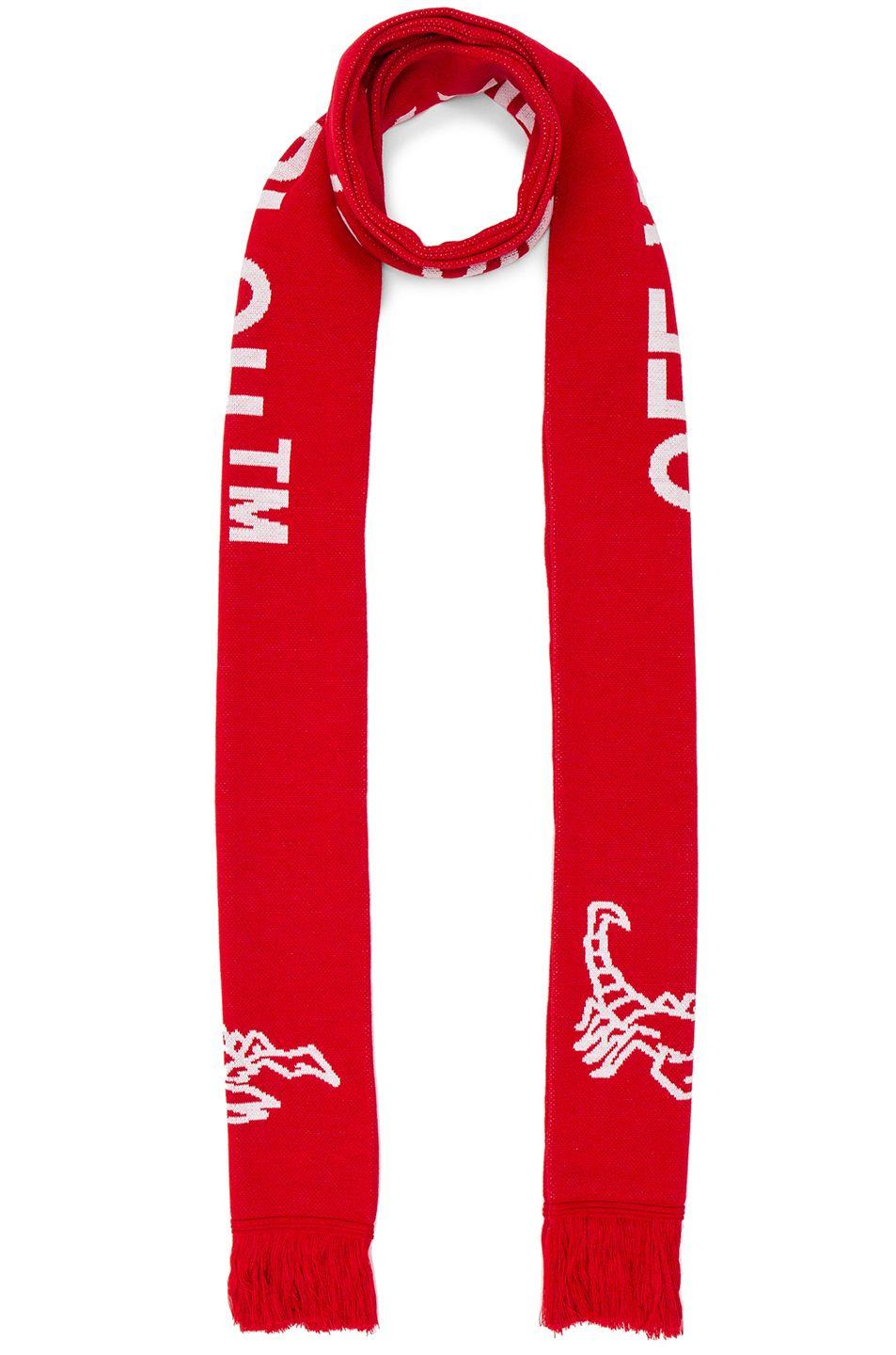 Red and White Scorpion Logo - OFF-WHITE Scorpion Big Scarf in Red & White | FWRD