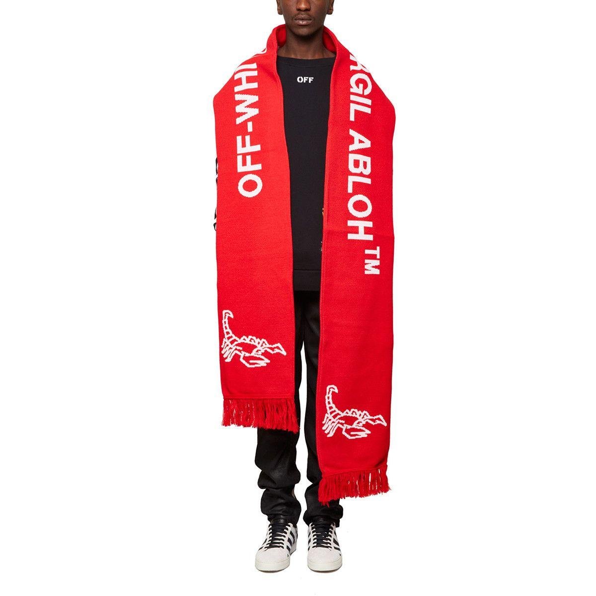 Red and White Scorpion Logo - Scorpion big scarf from the S/S2017 Off-White c/o Virgil Abloh ...