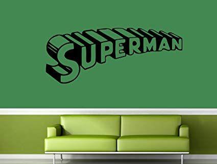 Great Title the Walls Logo - Superman Title Logo Wall Poster Injustice Wall Vinyl Decal Superhero ...