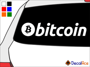 Car Title Logo - Bitcoin Title Logo Cryptocurrency Vinyl Decal Car Sticker Wall ...