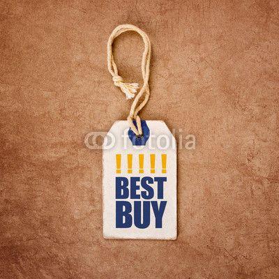 Great Title the Walls Logo - Vintage Price Tag Label With Best Buy Title Wall Mural. Diving