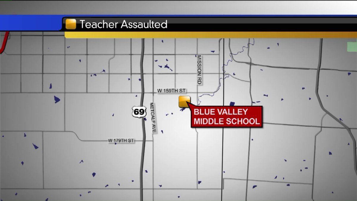 Blue Valley Middle School Logo - Teacher at Blue Valley Middle School shoved by man she thought was ...