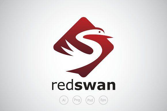 Red Swan Logo - Red Swan Logo Template Logo Templates Creative Market
