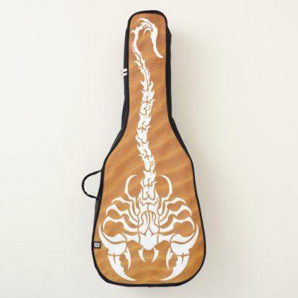 Red and White Scorpion Logo - Awesome White Scorpion Red Sand Guitar Case Bag | Guitar case