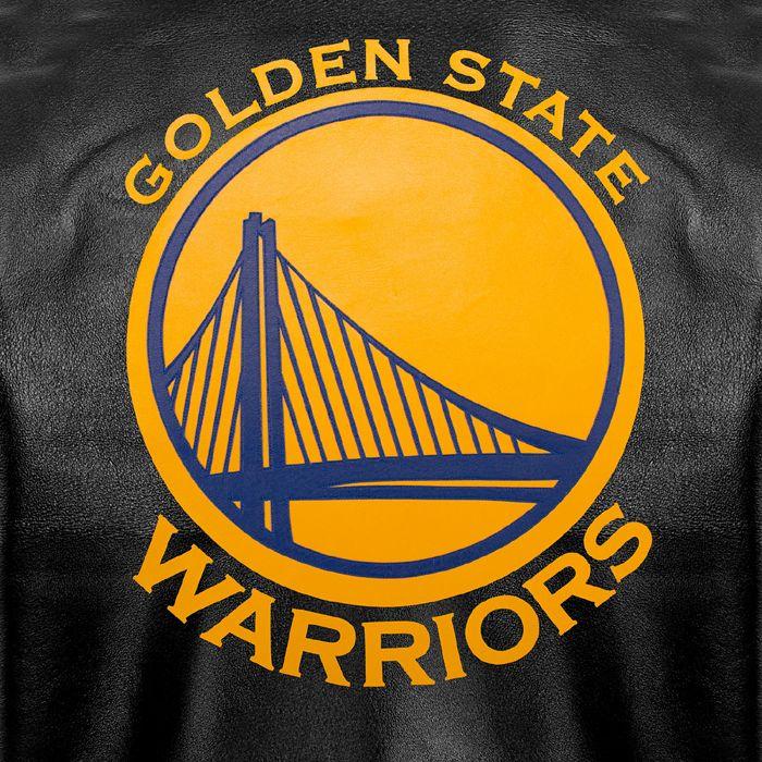 GSW Logo - Golden State Warriors JH Design Team Color Logo All Leather Jacket