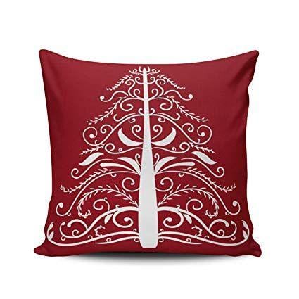 Red Square with White Tree Logo - WEINIYA Home Decoration Throw Pillow Case 20X20 Inch