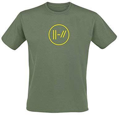 Green Lines Logo - Twenty One Pilots Round Lines Logo T Shirt Dark Green XL: Amazon.co