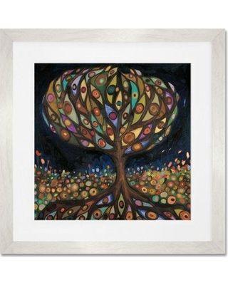 Red Square with White Tree Logo - Find the Best Deals on Red Barrel Studio 'Glass Tree' Square Framed