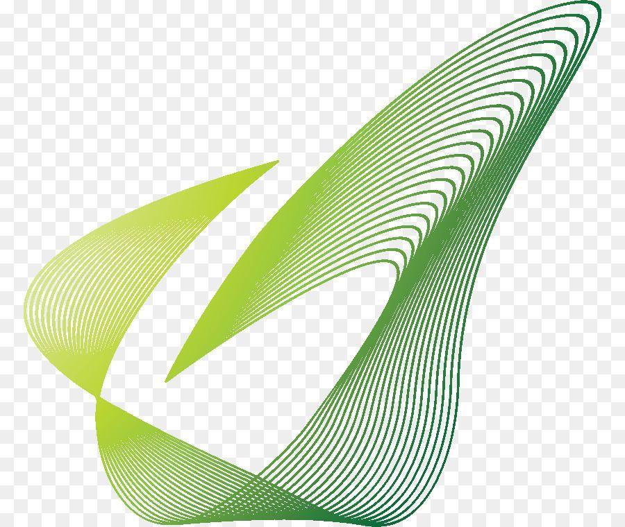 Green Lines Logo - Line 3D computer graphics Icon Fiction green gradient