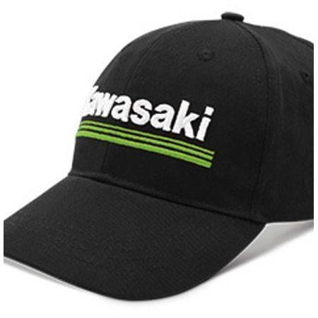 Green Lines Logo - Kawasaki Embroidered 3 Green Lines Logo Hat Black K008 4064 BKNS