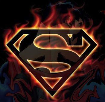 Flaming Superman Logo - on fire | Superman | Superman tattoos, Superman, Superman logo