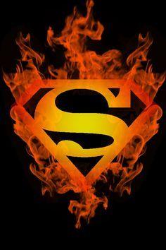 Flaming Superman Logo - Best Man Of Steel image. Batman, Superman logo, Comics