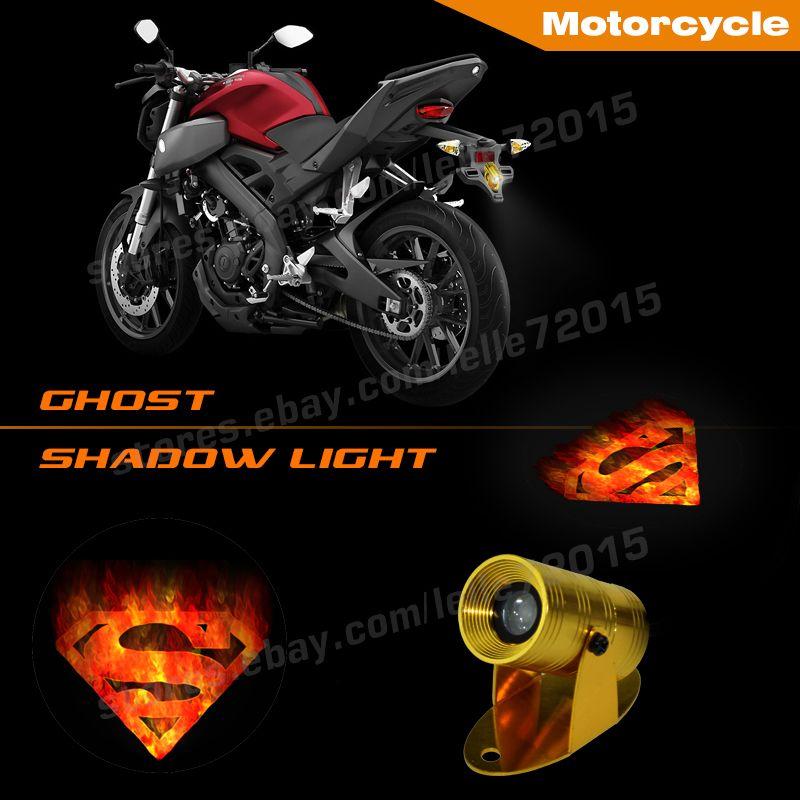 Flaming Superman Logo - Motor LED Ghost Flaming Superman Logo Motorcycles Laser Projector ...