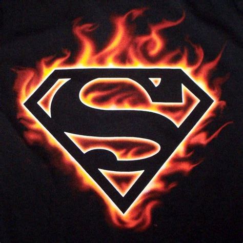 Flaming Superman Logo - Flaming Superman Logo Blue