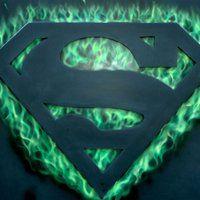 Flaming Superman Logo - Superman Logo Green Flames Animated Gifs | Photobucket