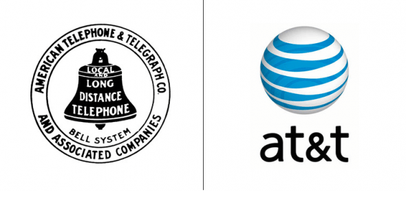 AT&T Company Logo - GALLERY: 20 company logos from before they were famous · TheJournal.ie