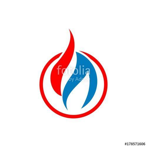 Gas Company Logo - Flame, oil, water drop shape for natural gas company logo design ...