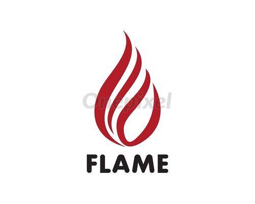 Red Flame Oil Logo - Fire flame Logo Template vector icon Oil, gas and energy - 4559056 ...