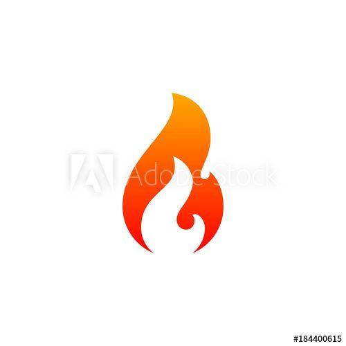 Red Flame Oil Logo - Fire flame icon vector template. Hot red orange fire flame for ...