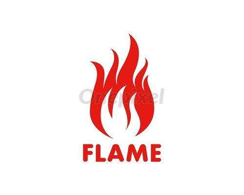 Red Flame Oil Logo - Fire flame Logo Template vector icon Oil, gas and energy - 4559008 ...