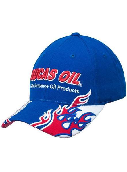 Red Flame Oil Logo - Red Flames Lucas Oil Hat | Men's Lucas Oil Merchandise | Lucas Oil Gear