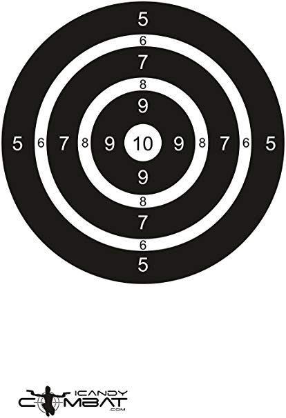 Black and White Bullseye Logo - Amazon.com : iCandy Combat Black White Bullseye Targets - Paper ...