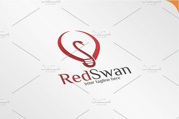 Red Swan Logo - Red Swan / lamp Logo Templates Creative Market