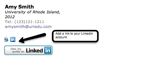 LinkedIn Email Phone Logo - Email signature example student-Link your LinkedIn account ...