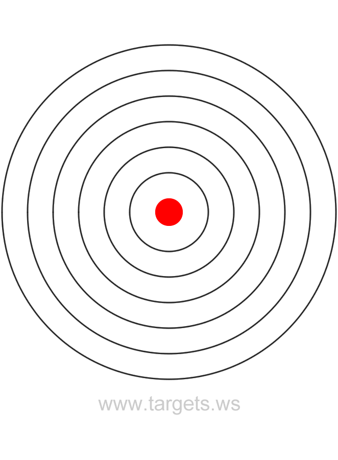 Black and White Bullseye Logo - Targets - Print your own bullseye shooting targets
