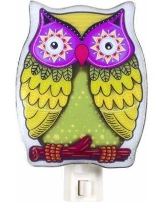 Purple and Green Owl Logo - Here's a Great Deal on Colorful Green Owl NightLight by Ganz