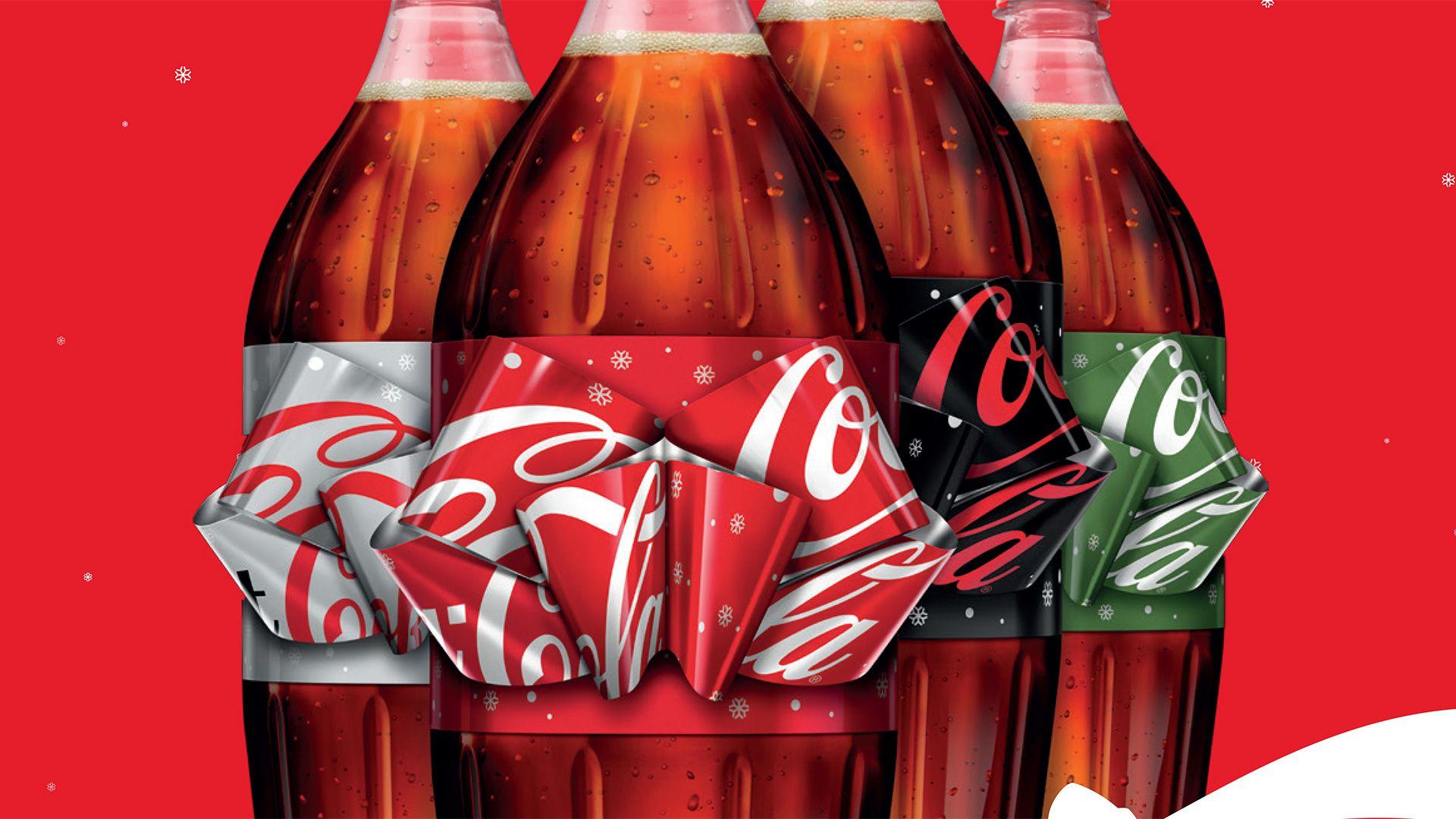 Coke Bottle Logo - Coca-Cola's Ingenious Holiday Bottle Has a Label You Pull Into a ...