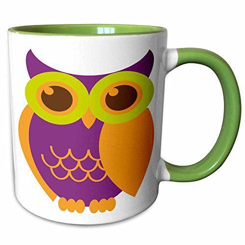 Purple and Green Owl Logo - Galleon - 3dRose Anne Marie Baugh Owls - Orange, Purple, And Green ...