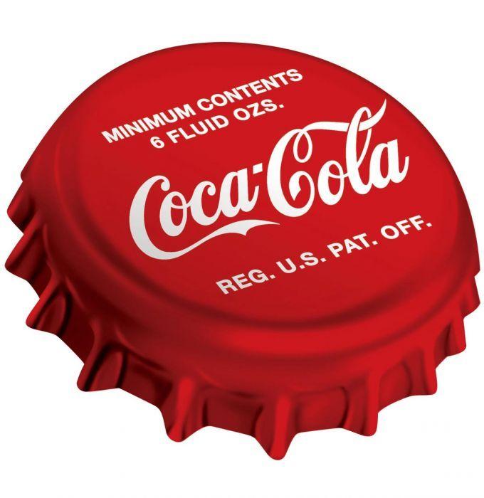 Coke Bottle Logo - Coca-Cola Coke Bottle Cap Embossed Tin Sign - FiftiesStore.com