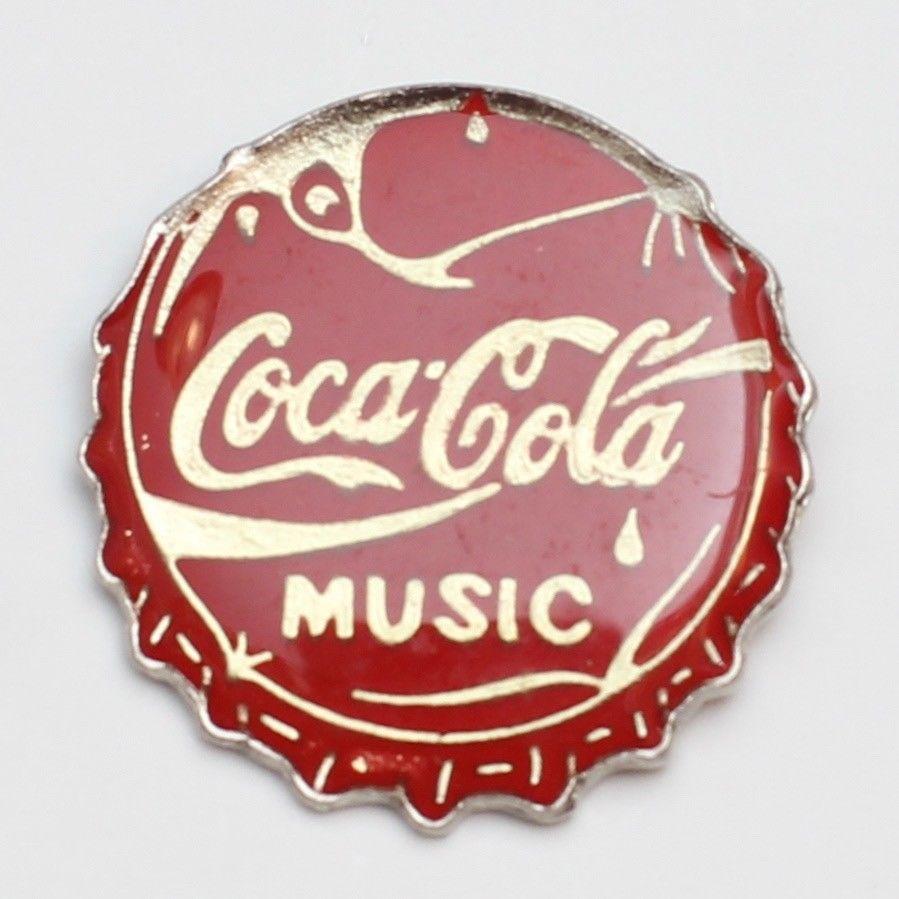 Coke Bottle Logo - Vintage Coca Cola Music [Coke] Bottle Cap 'ESSO' Lapel Pin Badge | eBay