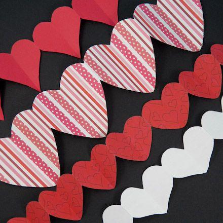 Three String of Hearts Logo - How to Make Paper Heart Chains - Valentines Crafts - Aunt Annie's Crafts