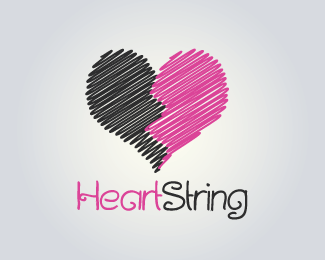 Three String of Hearts Logo - 52 Creative Examples of Heart Inspired Logo Designs | Designbeep