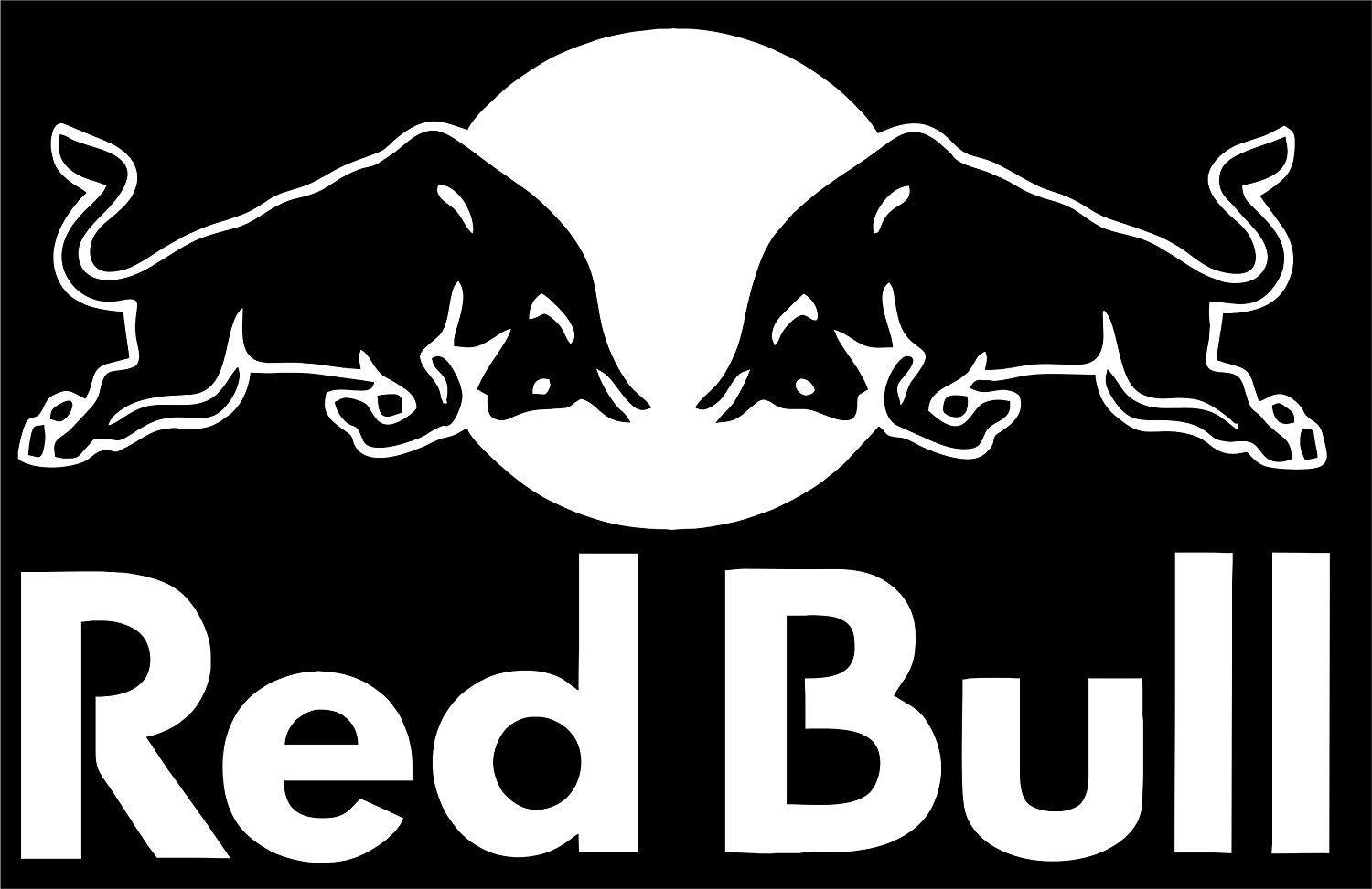 Black White and Red Bull Logo LogoDix