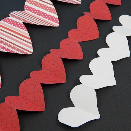 Three String of Hearts Logo - How to Make Paper Heart Chains - Valentines Crafts - Aunt Annie's Crafts