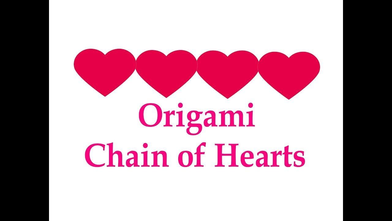 Three String of Hearts Logo - How to make Origami Chain of Hearts ( very easy ) : DIY Crafts - YouTube