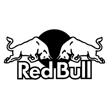 Black White and Red Bull Logo - Energy drinks and the logos. Red bull, Logos