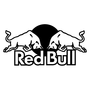 red bull logo black and white vector