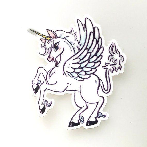 Opaque Flying Horse Logo - Pegacorn 3 vinyl sticker | Etsy