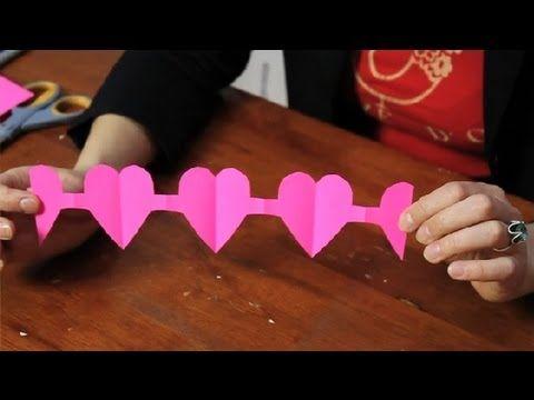 Three String of Hearts Logo - Tutorial for a Paper Heart Chain : Valentine's Day Crafts - YouTube