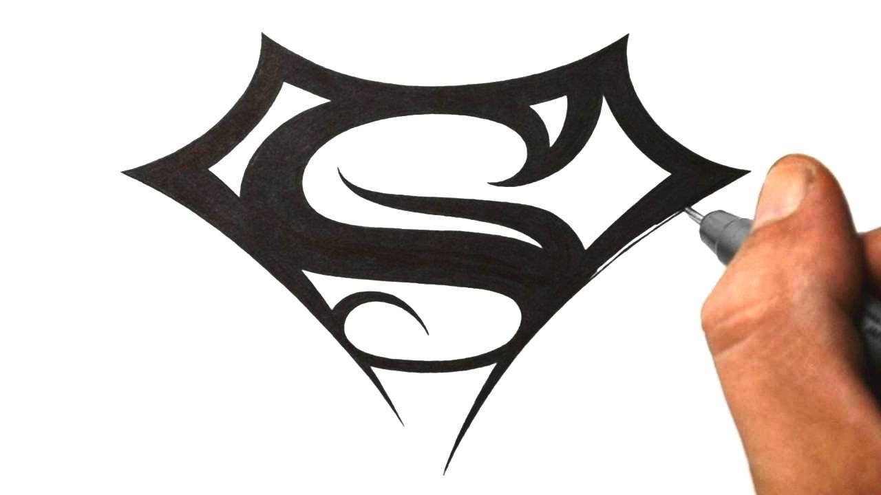Tribal Superman Logo - How to Draw Superman Logo - Tribal Tattoo Design 2 - YouTube