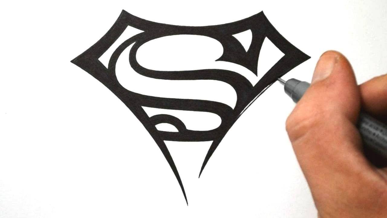 Tribal Superman Logo - How to Draw Superman Logo - Tribal Tattoo Design Style - YouTube