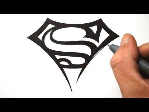 Tribal Superman Logo - How to Draw Superman Logo - Tribal Tattoo Design Style - PlayItHub ...