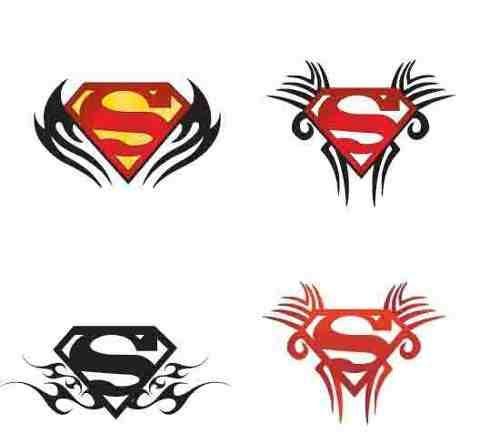 Tribal Superman Logo - Tribal Superman Tattoos I LOVE THE BOTTOM LEFT ONE IM GETTING THAT ...
