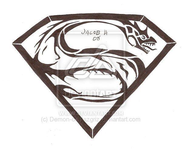 Tribal Superman Logo - Pin by Tattoomaze on Superman Tribal Tattoo Stencil | Pinterest ...