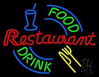Blue and Red Restaurant Logo - Food And Drink Restaurant Logo Neon Sign | Restaurant Neon Signs ...