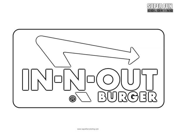 In N Out Logo - In N Out Burger Coloring Page - Super Fun Coloring